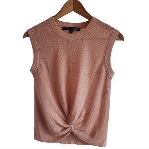 Veronica Beard Dusty Pink‎ Sleeveless Pointelle Knit Top